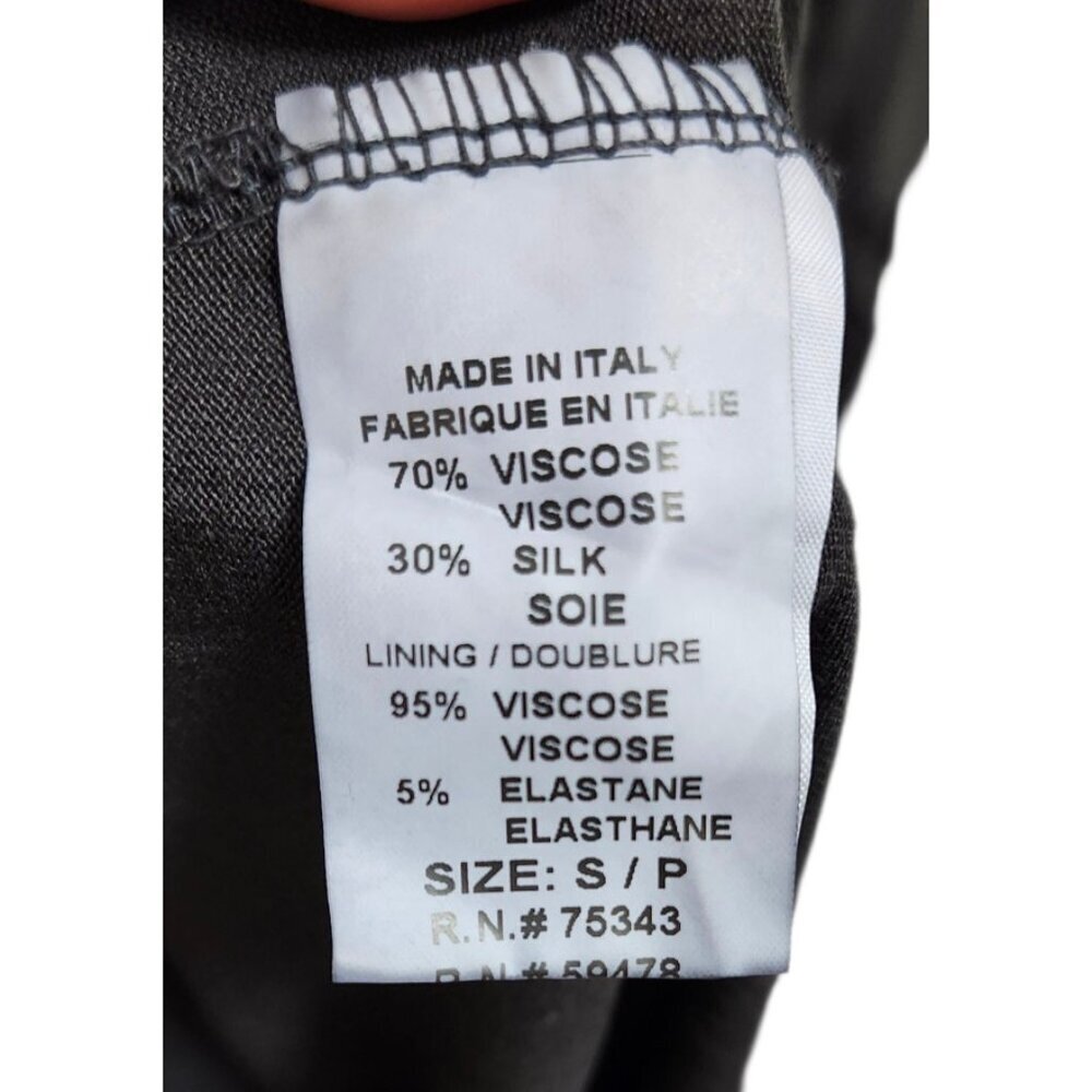 Bellambia Made in Italy Silk Blend Tiered Maxi Dress S Black Boho Resort Elegant - Picture 6 of 8